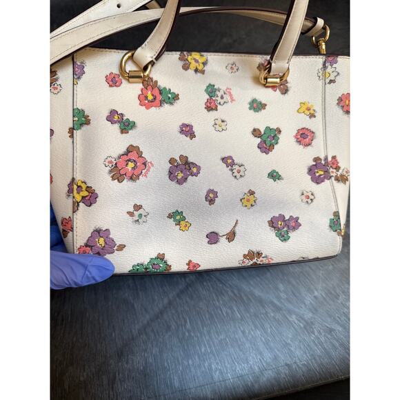 FLAWED Coach Alice Satchel Spaced Floral Field Print - Picture 10 of 10